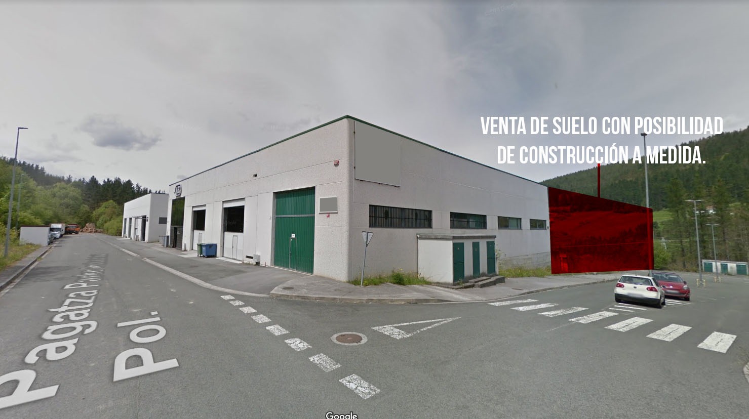 Elgeta Lehenengo Erreka Venta de suelo para construccion de pabellon industrial Grupo Eibar Inmobiliario pabellon y suelo elgeta